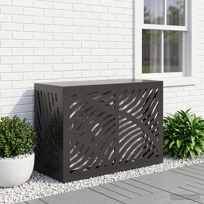 Air Conditioner Cover Black 90 x 40 x 60 cm Steel
