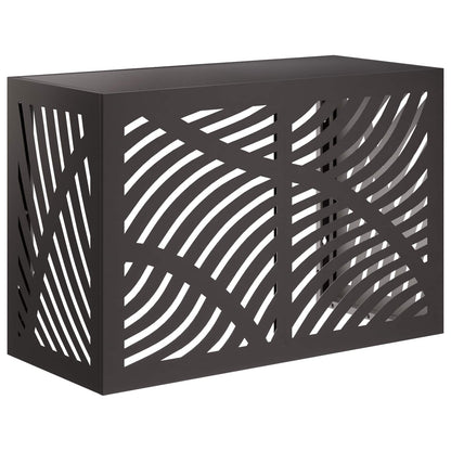Air Conditioner Cover Black 90 x 40 x 60 cm Steel