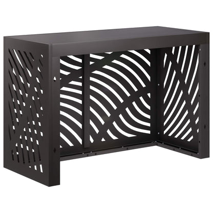 Air Conditioner Cover Black 90 x 40 x 60 cm Steel