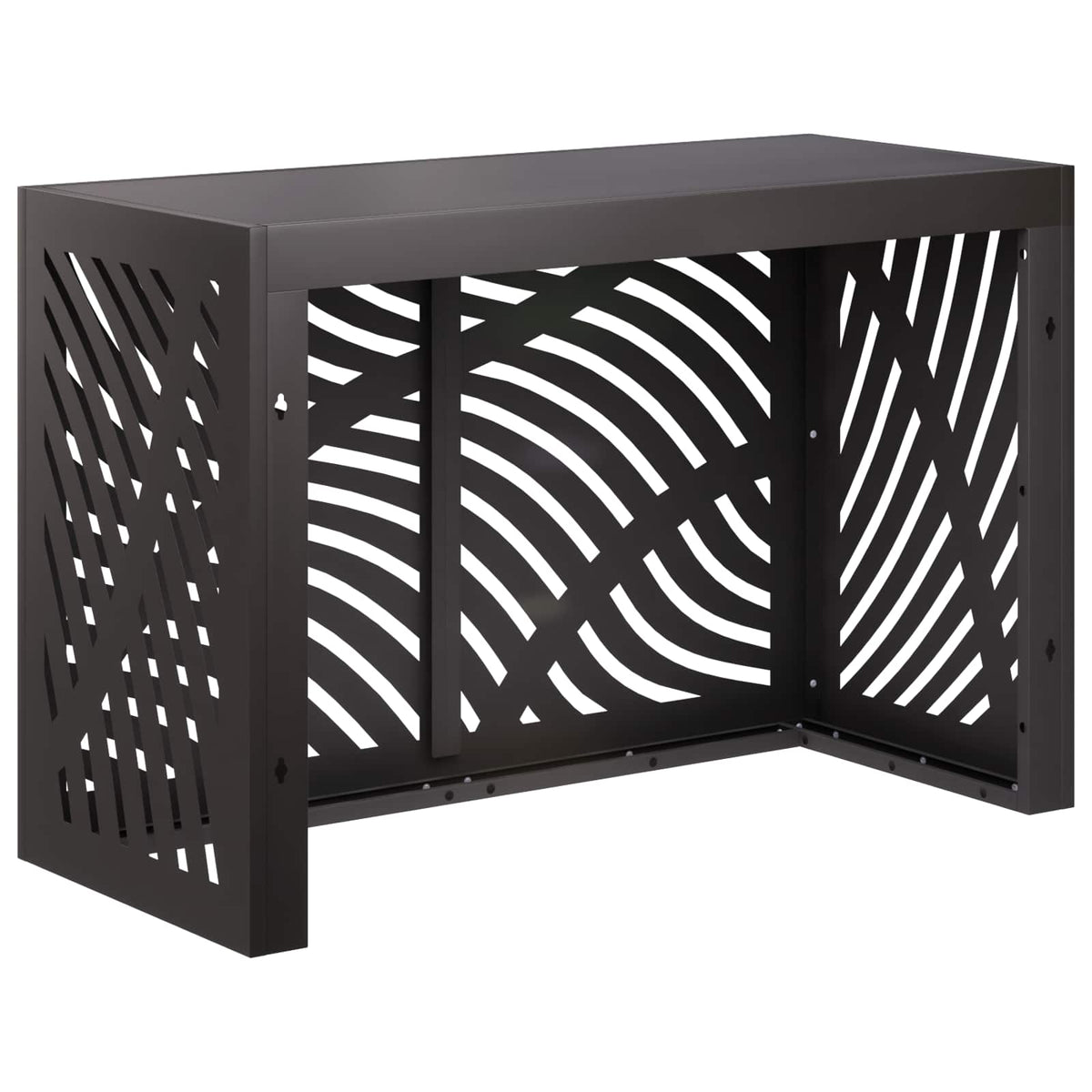 Air Conditioner Cover Black 90 x 40 x 60 cm Steel