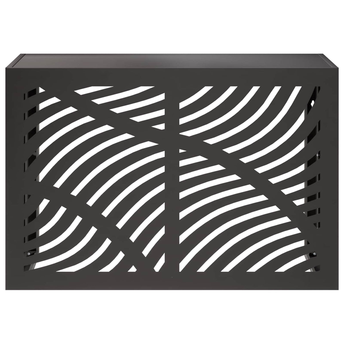 Air Conditioner Cover Black 90 x 40 x 60 cm Steel