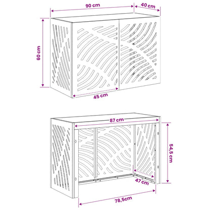 Air Conditioner Cover Anthracite 90 x 40 x 60 cm Steel