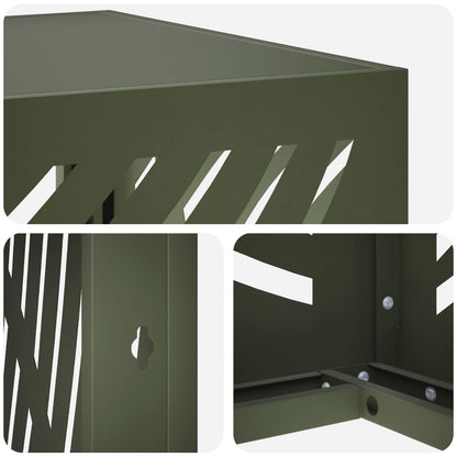 Air Conditioner Cover Olive Green 90 x 40 x 60 cm Steel