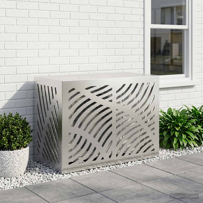 Air Conditioner Cover Silver 90 x 40 x 60 cm Stainless Steel