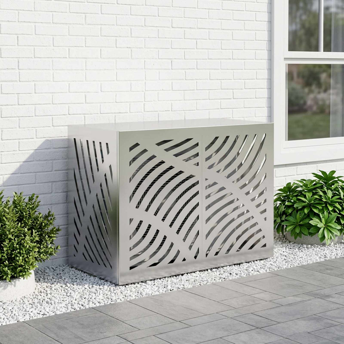 Air Conditioner Cover Silver 90 x 40 x 60 cm Galvanised Steel