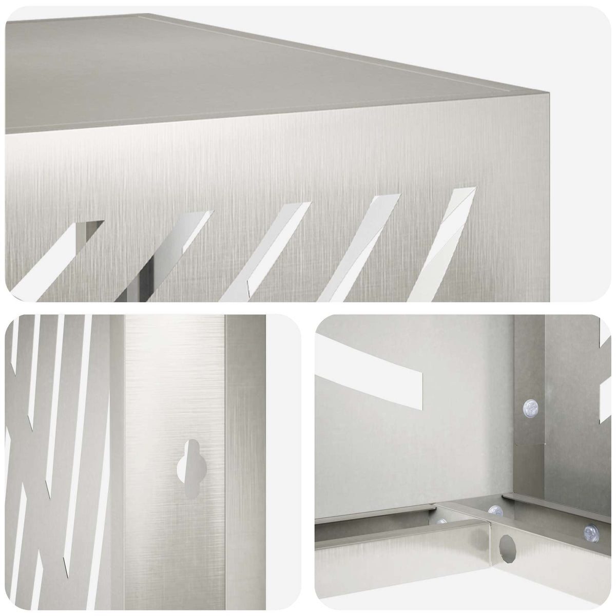 Air Conditioner Cover Silver 100 x 50 x 70 cm Stainless Steel