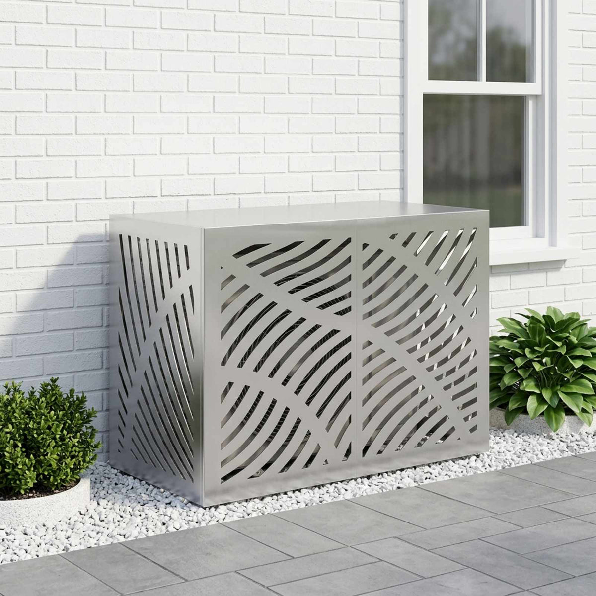 Air Conditioner Cover Silver 100 x 50 x 70 cm Galvanised Steel