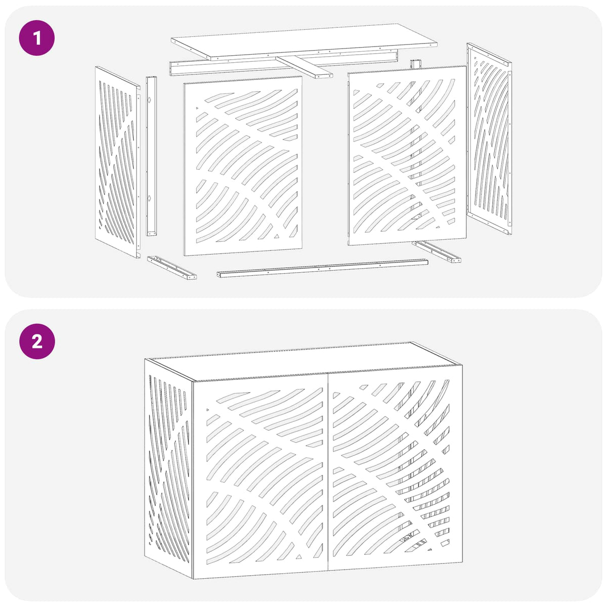 Air Conditioner Cover Silver 100 x 50 x 70 cm Galvanised Steel