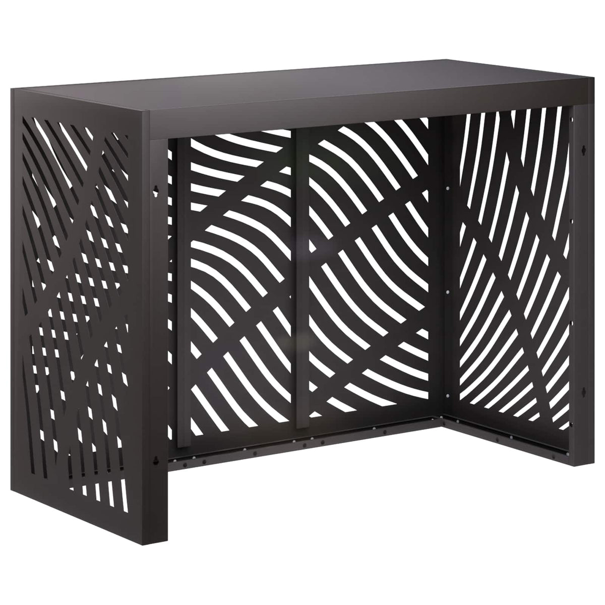 Air Conditioner Cover Black 110 x 50 x 80 cm Steel