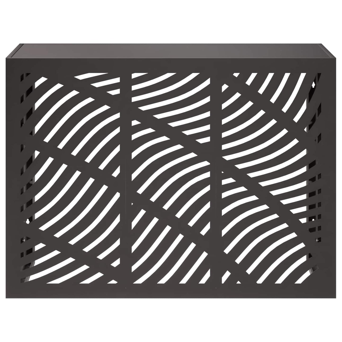 Air Conditioner Cover Black 110 x 50 x 80 cm Steel