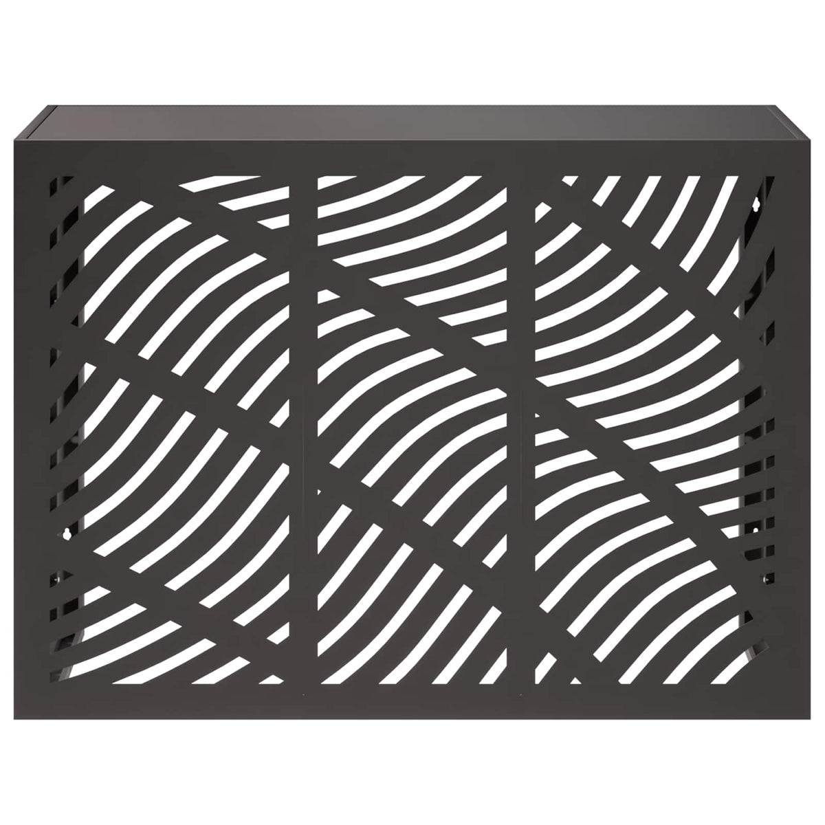 Air Conditioner Cover Black 110 x 50 x 80 cm Steel