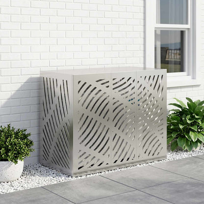 Air Conditioner Cover Silver 110 x 50 x 80 cm Stainless Steel
