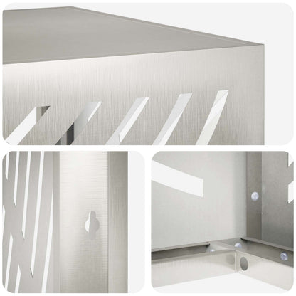 Air Conditioner Cover Silver 110 x 50 x 80 cm Stainless Steel