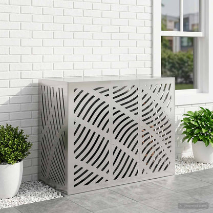 Air Conditioner Cover Silver 110 x 50 x 80 cm Galvanised Steel