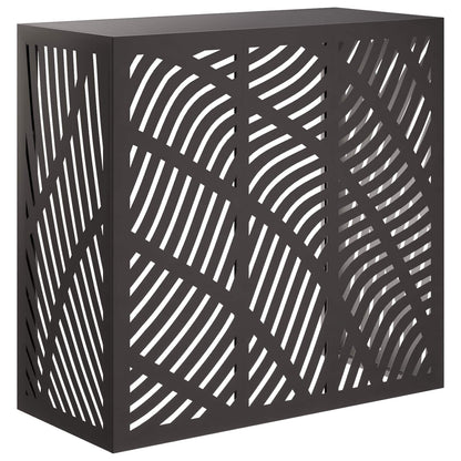 Air Conditioner Cover Black 110 x 50 x 105 cm Steel