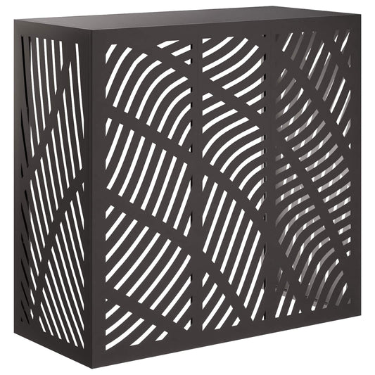 Air Conditioner Cover Black 110 x 50 x 105 cm Steel