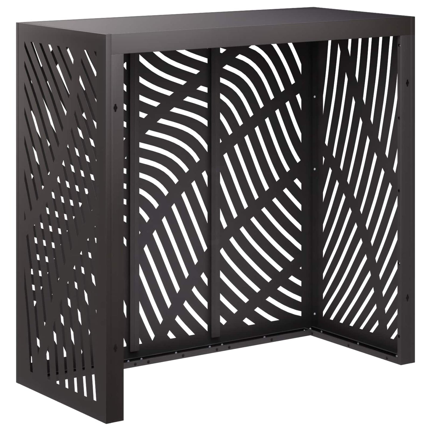 Air Conditioner Cover Black 110 x 50 x 105 cm Steel