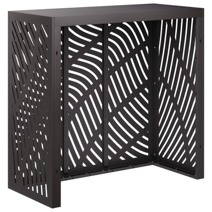 Air Conditioner Cover Black 110 x 50 x 105 cm Steel