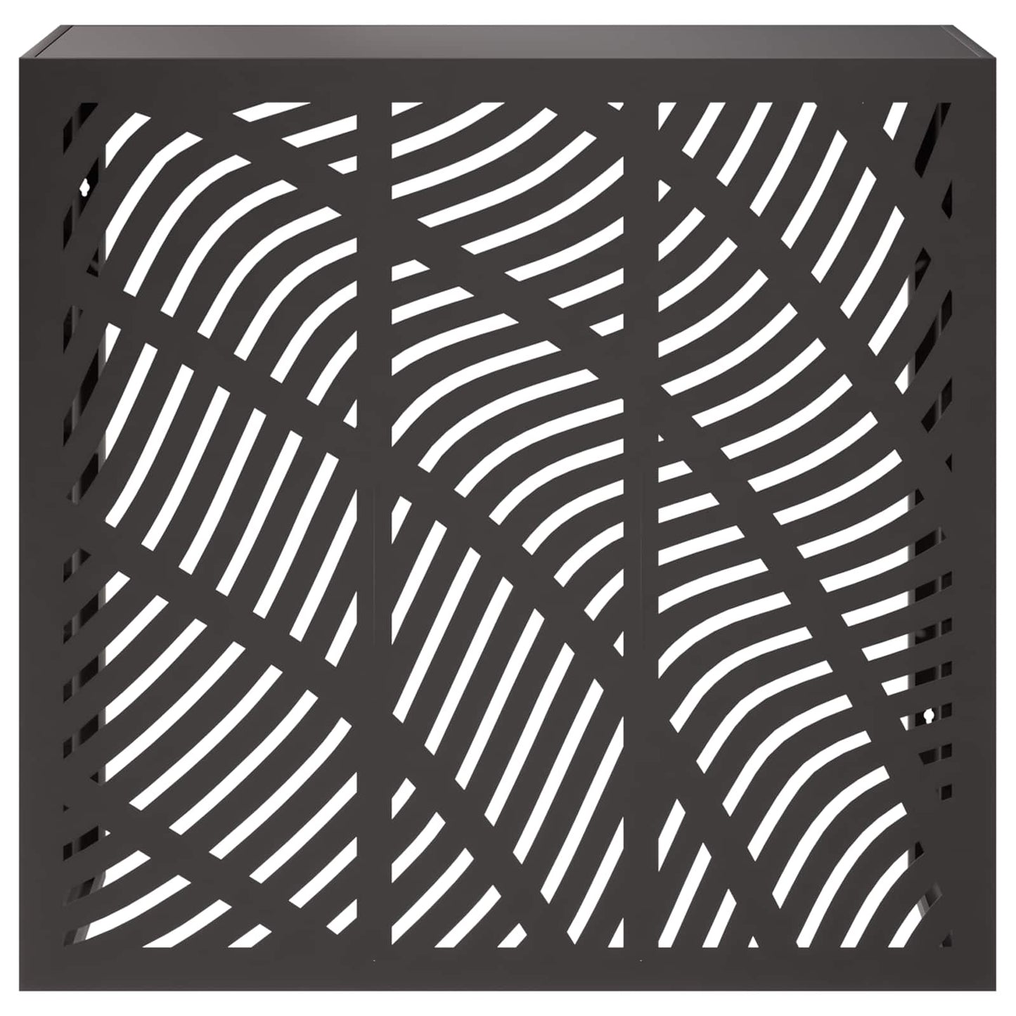 Air Conditioner Cover Black 110 x 50 x 105 cm Steel