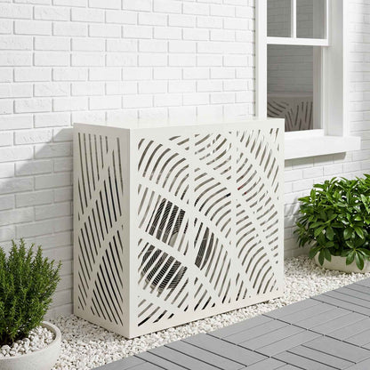 Air Conditioner Cover White 110 x 50 x 105 cm Steel