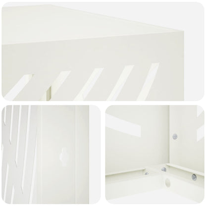 Air Conditioner Cover White 110 x 50 x 105 cm Steel