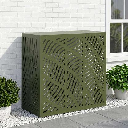 Air Conditioner Cover Olive Green 110 x 50 x 105 cm Steel