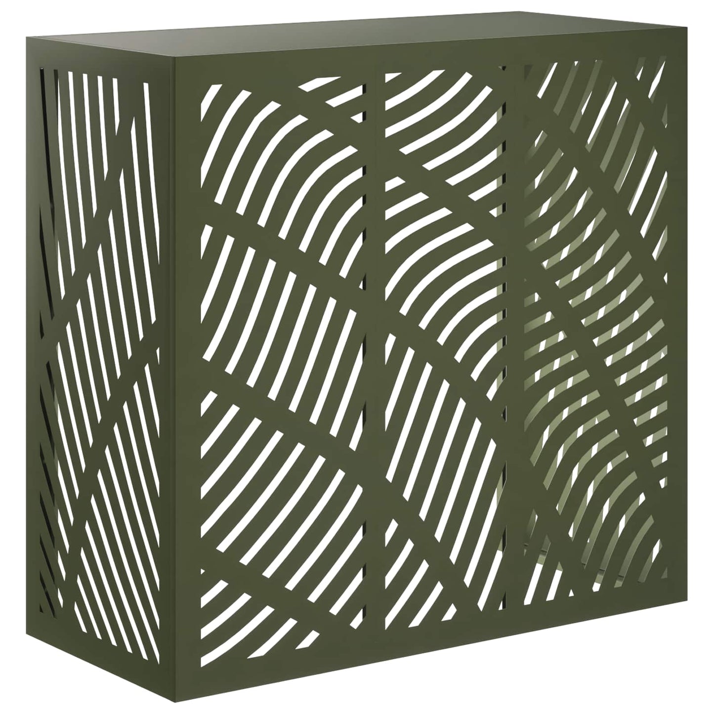 Air Conditioner Cover Olive Green 110 x 50 x 105 cm Steel