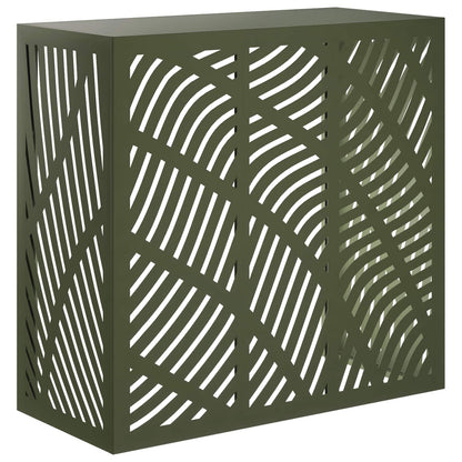 Air Conditioner Cover Olive Green 110 x 50 x 105 cm Steel
