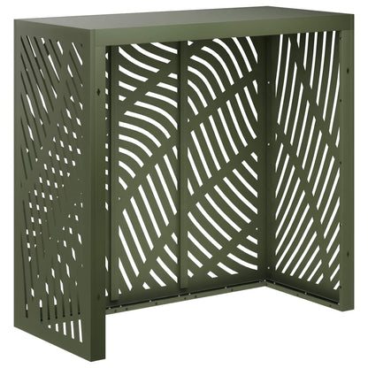 Air Conditioner Cover Olive Green 110 x 50 x 105 cm Steel