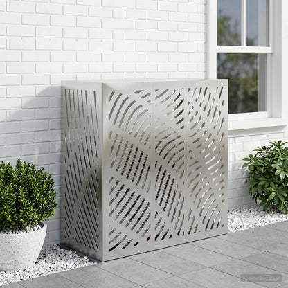 Air Conditioner Cover Silver 110 x 50 x 105 cm Stainless Steel
