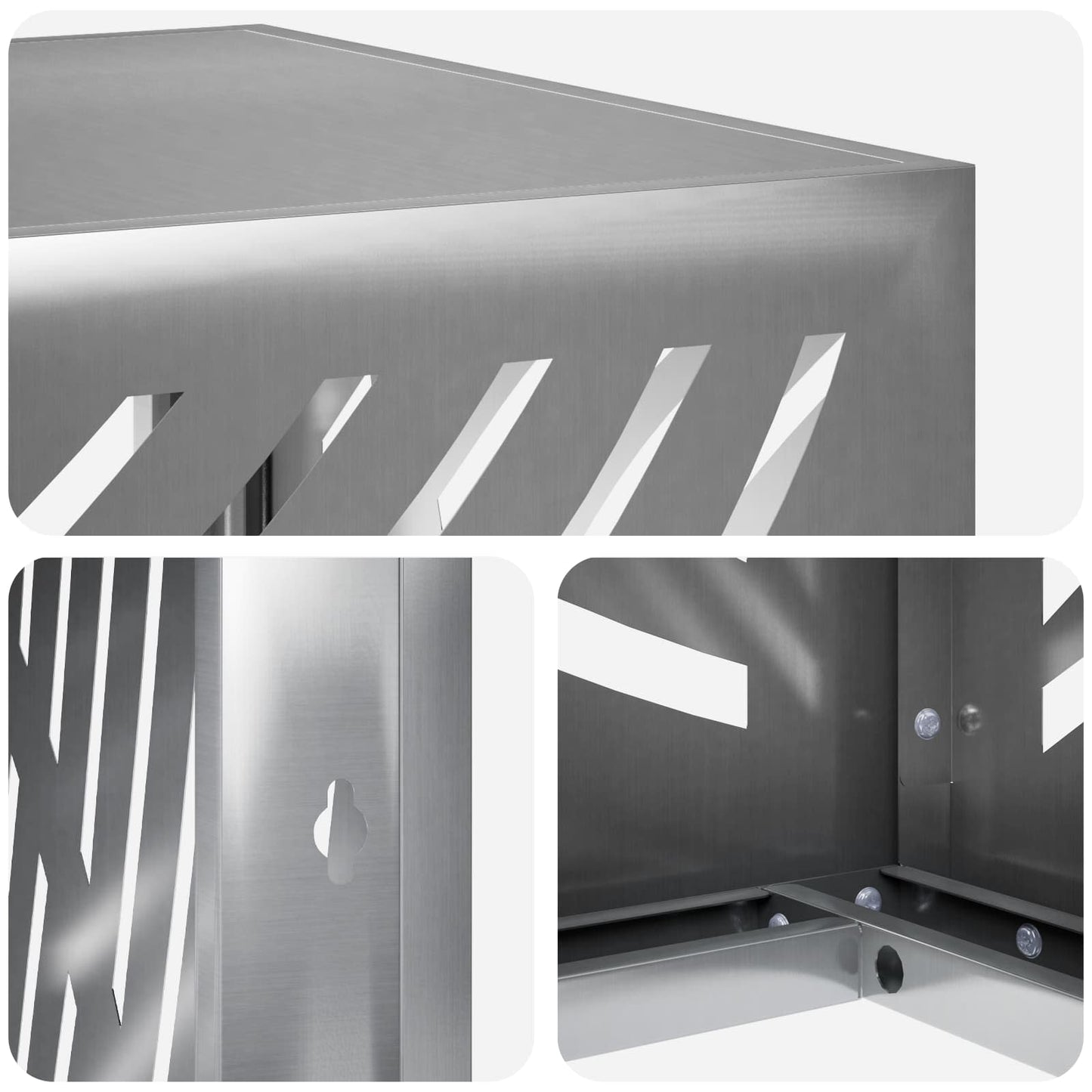 Air Conditioner Cover Silver 110 x 50 x 105 cm Galvanised Steel