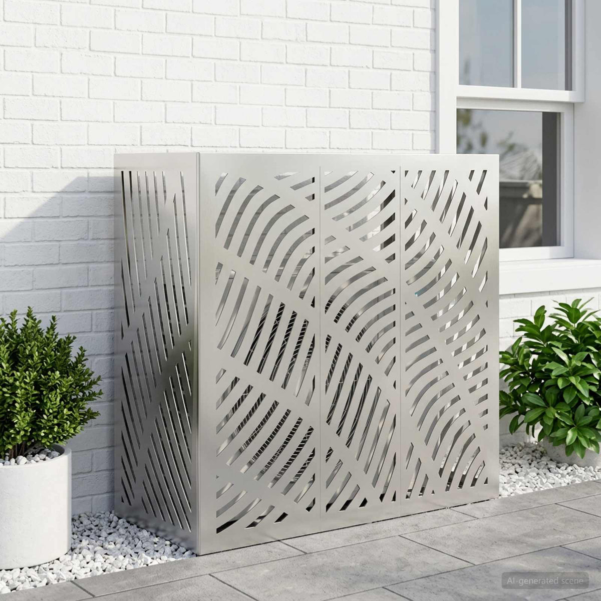 Air Conditioner Cover Silver 110 x 50 x 105 cm Galvanised Steel
