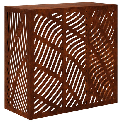Air Conditioner Cover Rusty 110 x 50 x 105 cm Weathering Steel