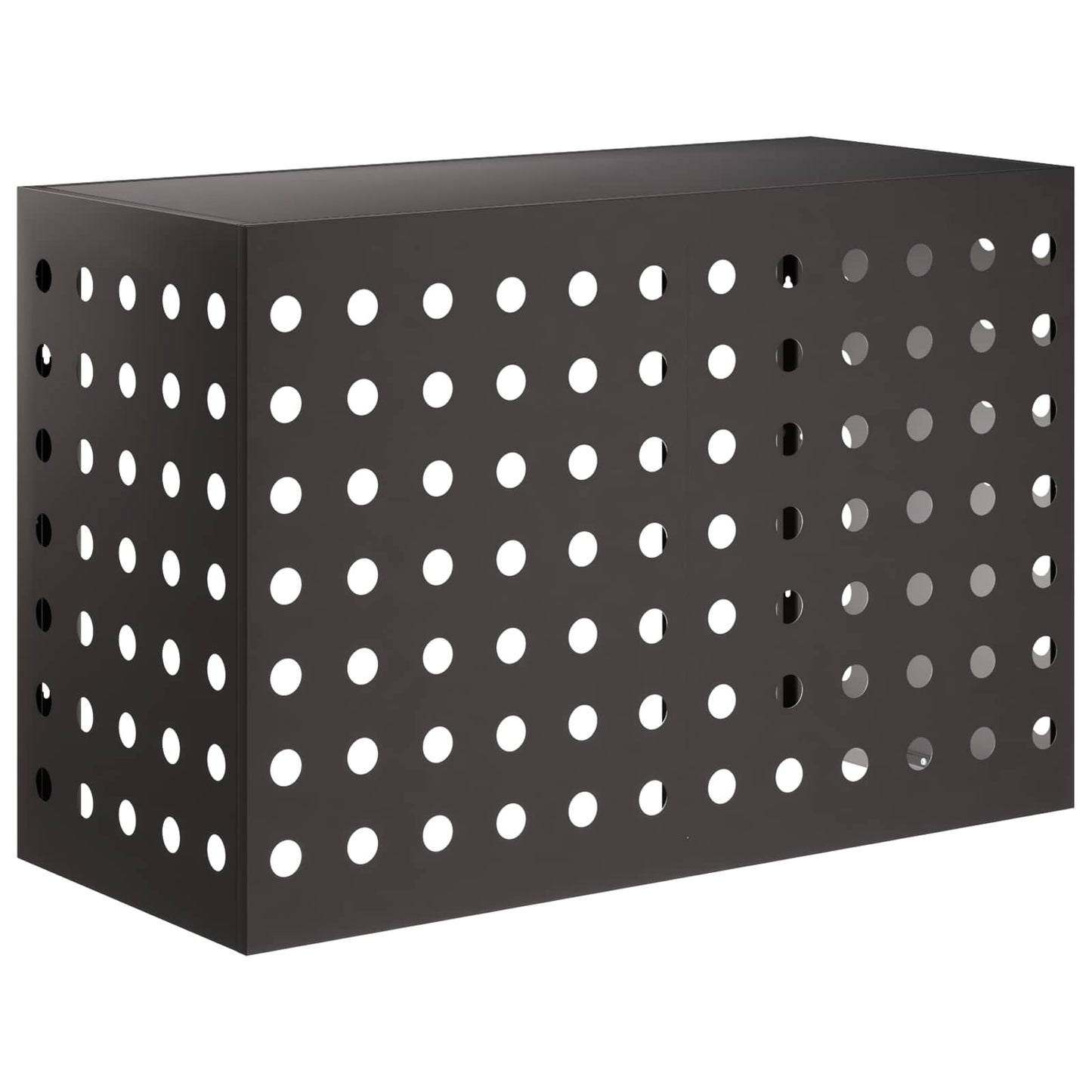 Air Conditioner Cover Black 90 x 40 x 60 cm Steel