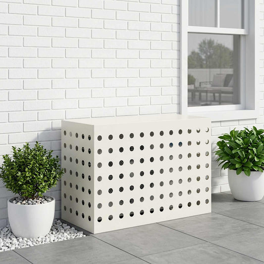 Air Conditioner Cover White 90 x 40 x 60 cm Steel