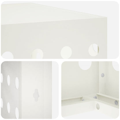 Air Conditioner Cover White 90 x 40 x 60 cm Steel