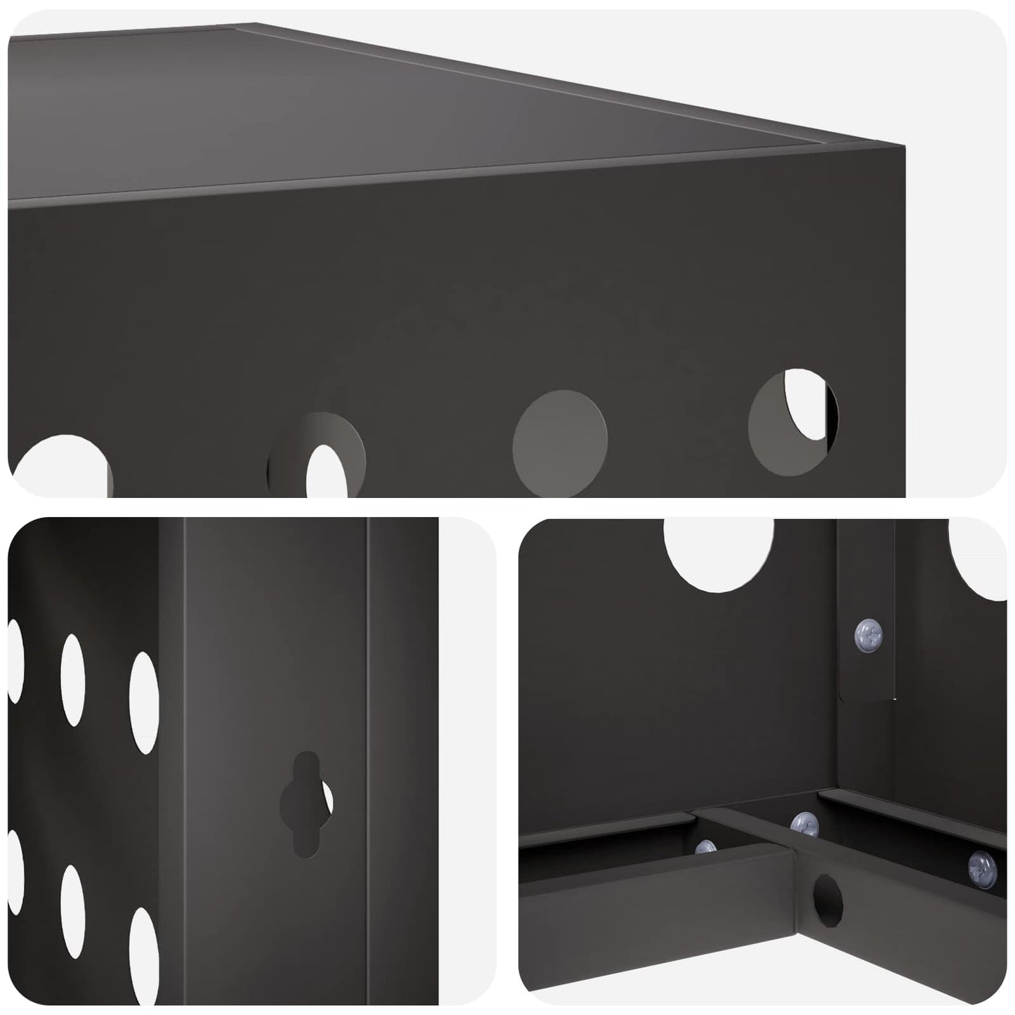 Air Conditioner Cover Black 100 x 50 x 70 cm Steel