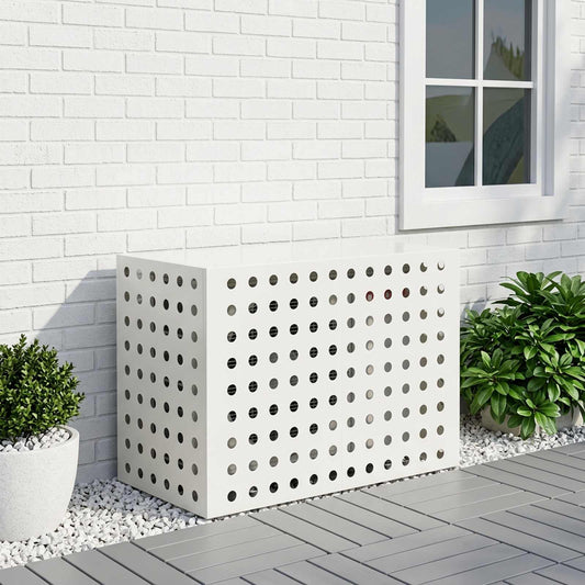 Air Conditioner Cover White 100 x 50 x 70 cm Steel