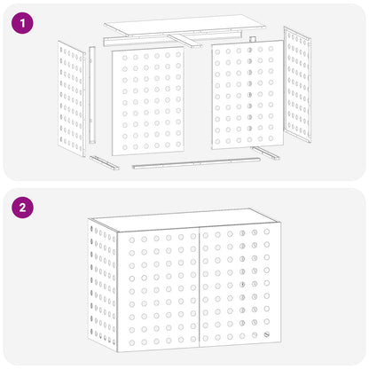 Air Conditioner Cover Anthracite 100 x 50 x 70 cm Steel