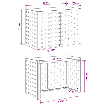 Air Conditioner Cover Anthracite 100 x 50 x 70 cm Steel