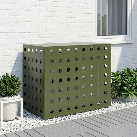 Air Conditioner Cover Olive Green 100 x 50 x 70 cm Steel