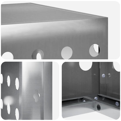 Air Conditioner Cover Silver 100 x 50 x 70 cm Galvanised Steel