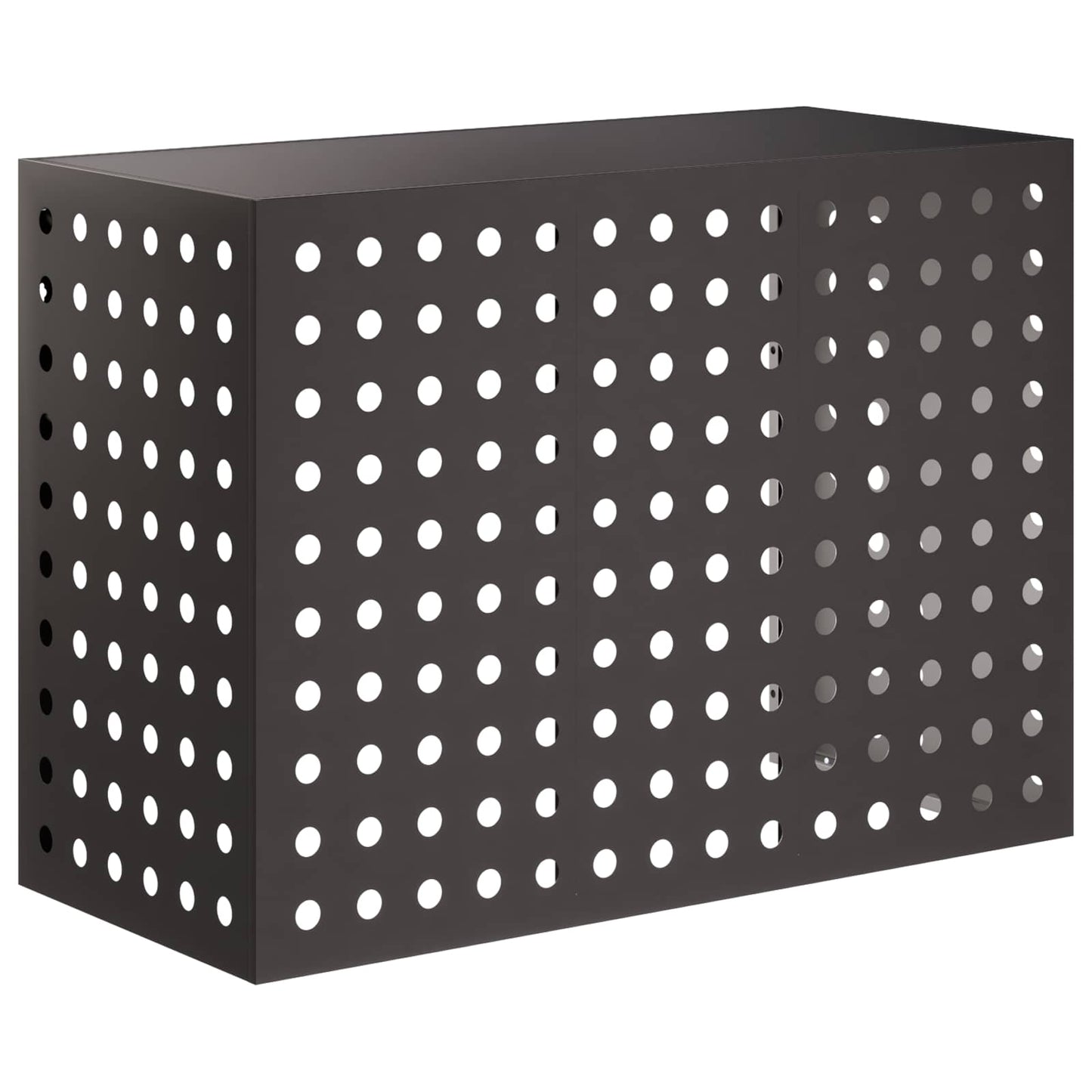 Air Conditioner Cover Black 110 x 50 x 80 cm Steel