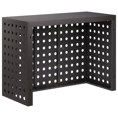 Air Conditioner Cover Black 110 x 50 x 80 cm Steel