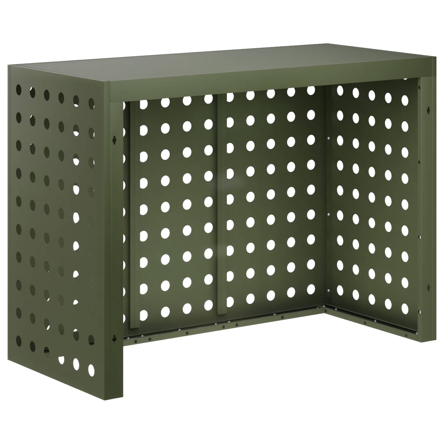 Air Conditioner Cover Olive Green 110 x 50 x 80 cm Steel