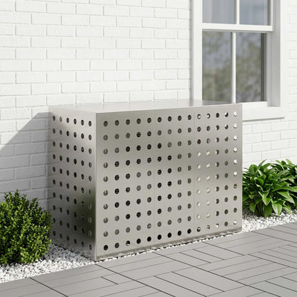 Air Conditioner Cover Silver 110 x 50 x 80 cm Stainless Steel