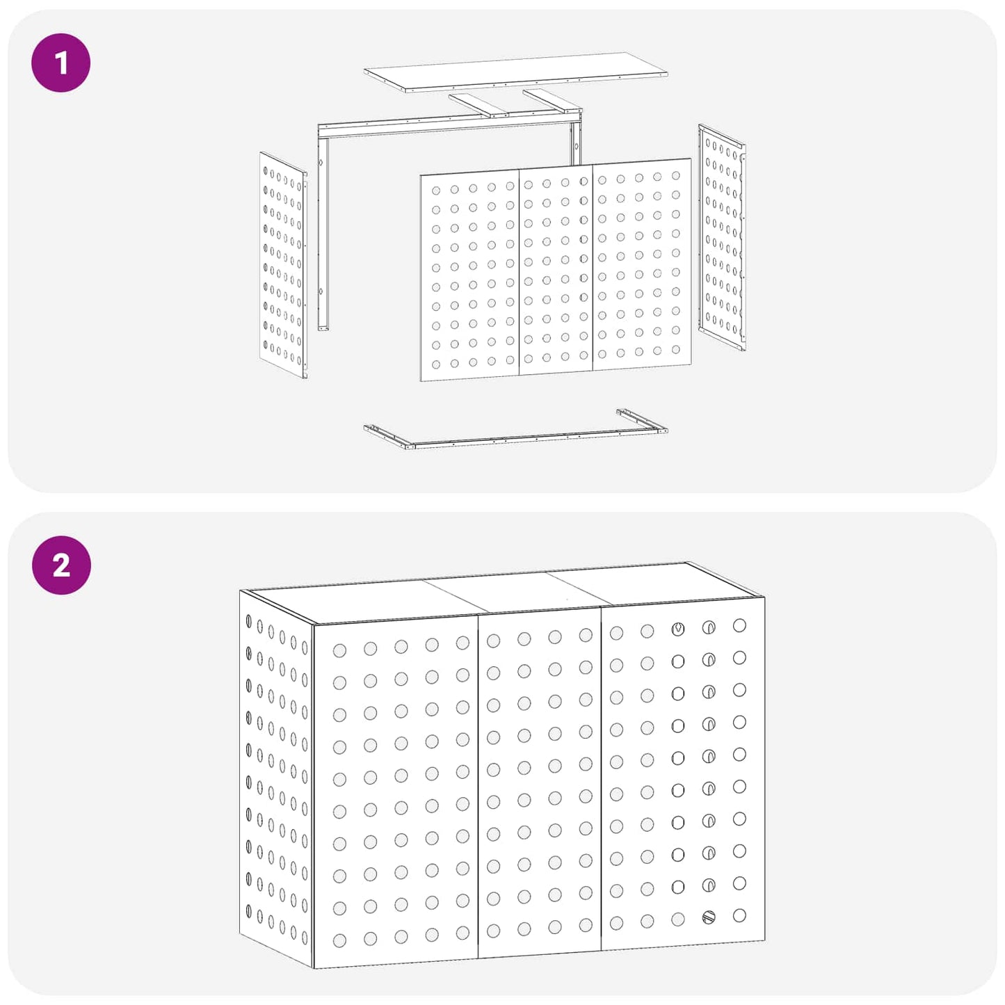 Air Conditioner Cover Silver 110 x 50 x 80 cm Stainless Steel
