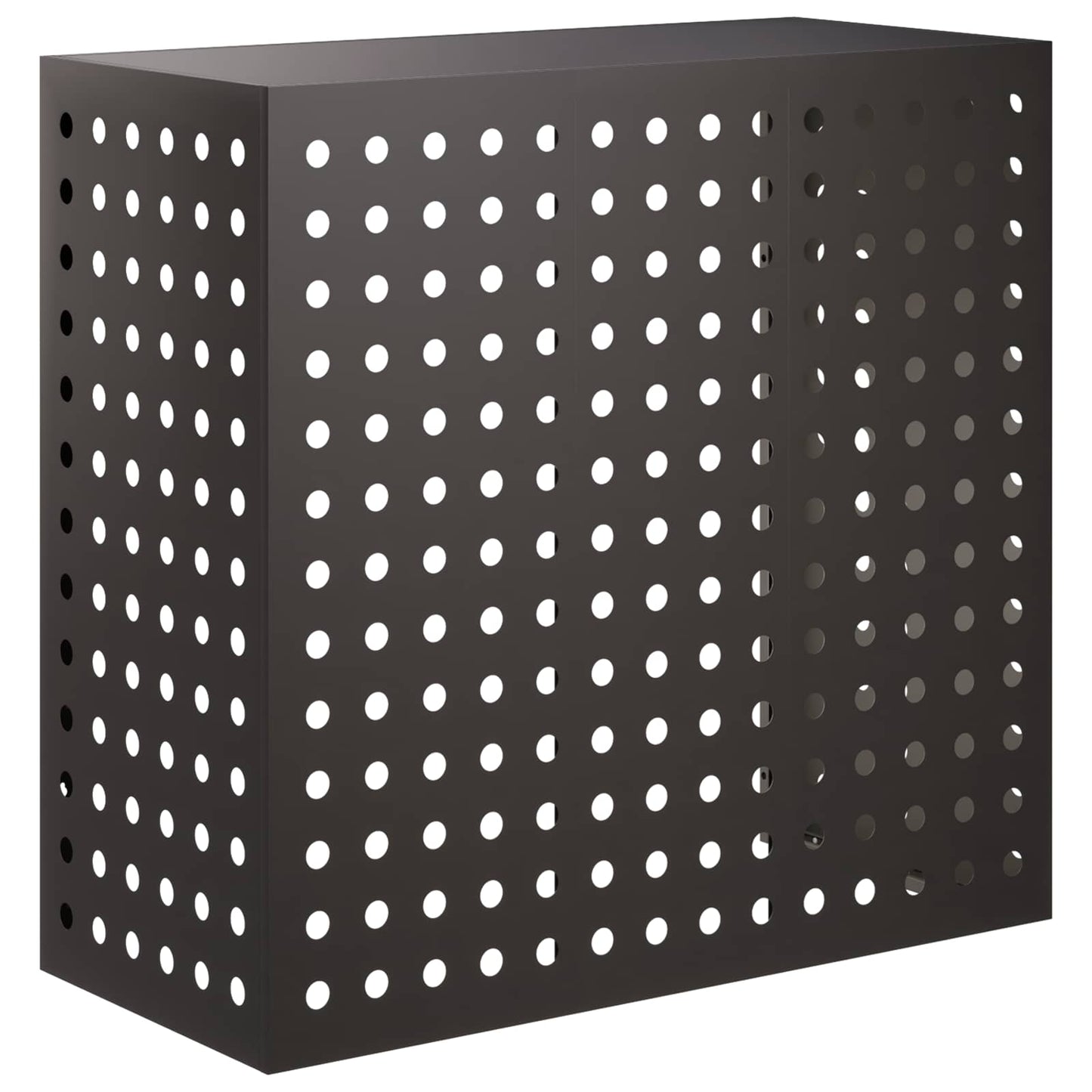Air Conditioner Cover Black 110 x 50 x 105 cm Steel