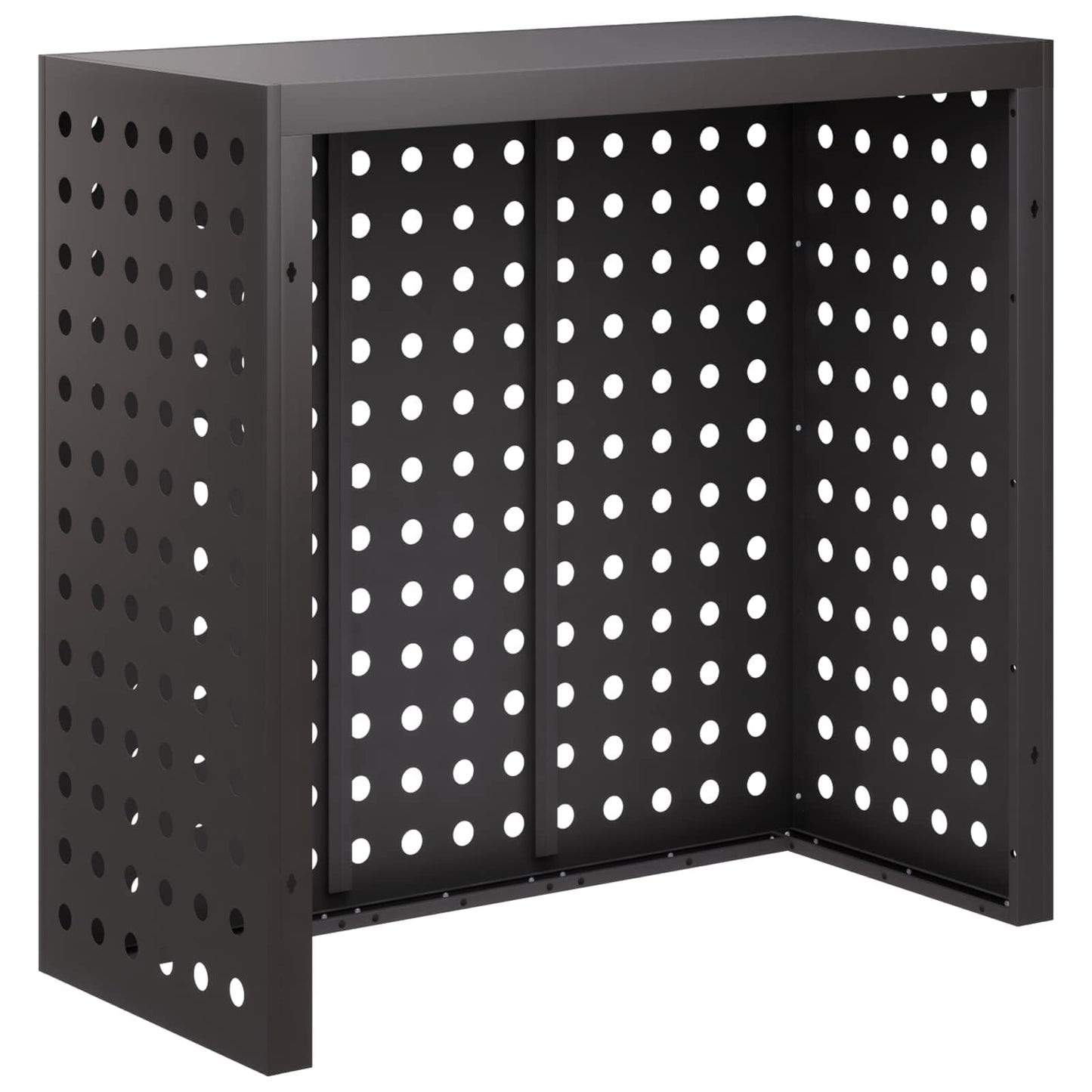 Air Conditioner Cover Black 110 x 50 x 105 cm Steel