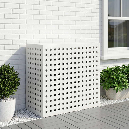 Air Conditioner Cover White 110 x 50 x 105 cm Steel